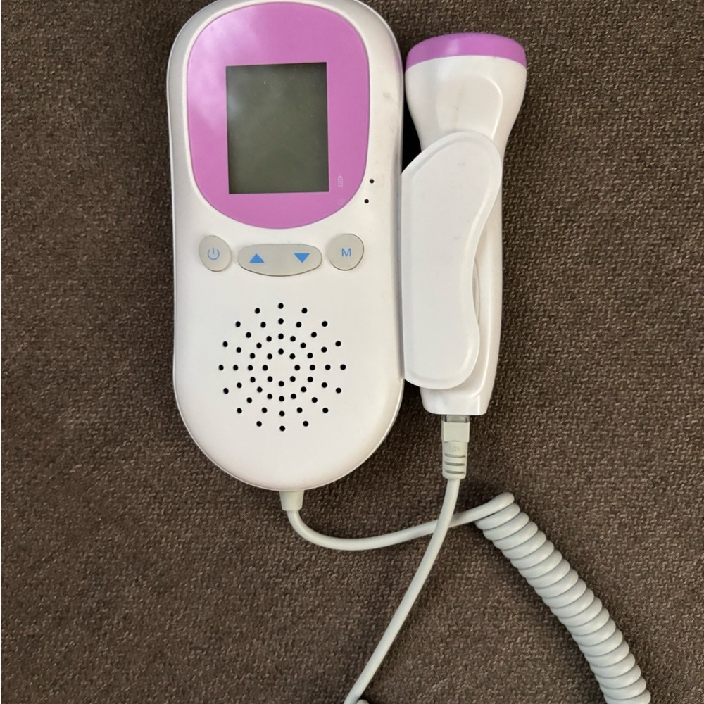 Handheld Fetal Doppler Device in White and Purple